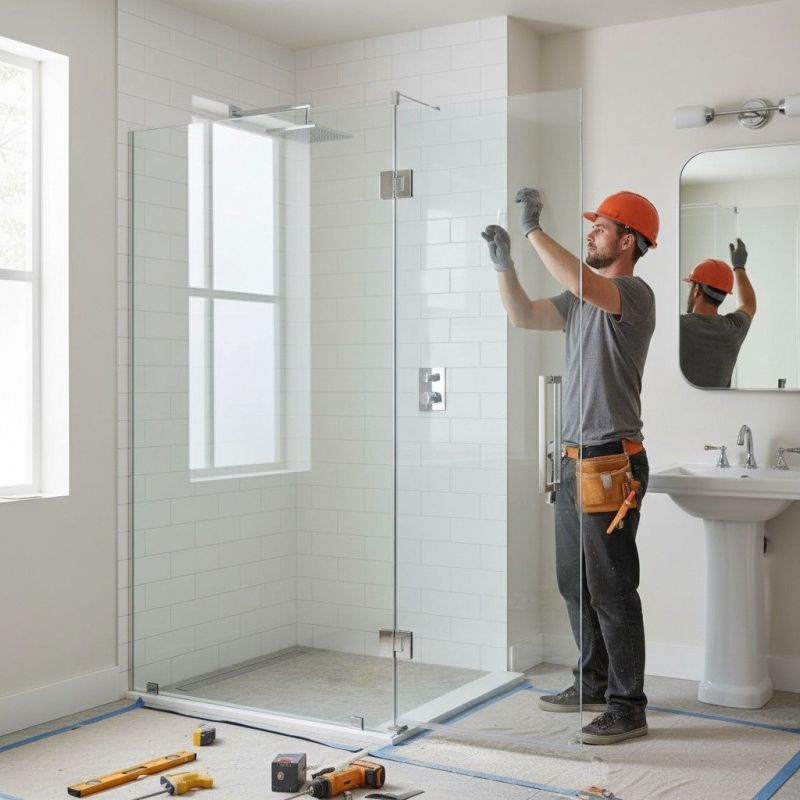 Glass Shower Door Installation in Wilmington, NC